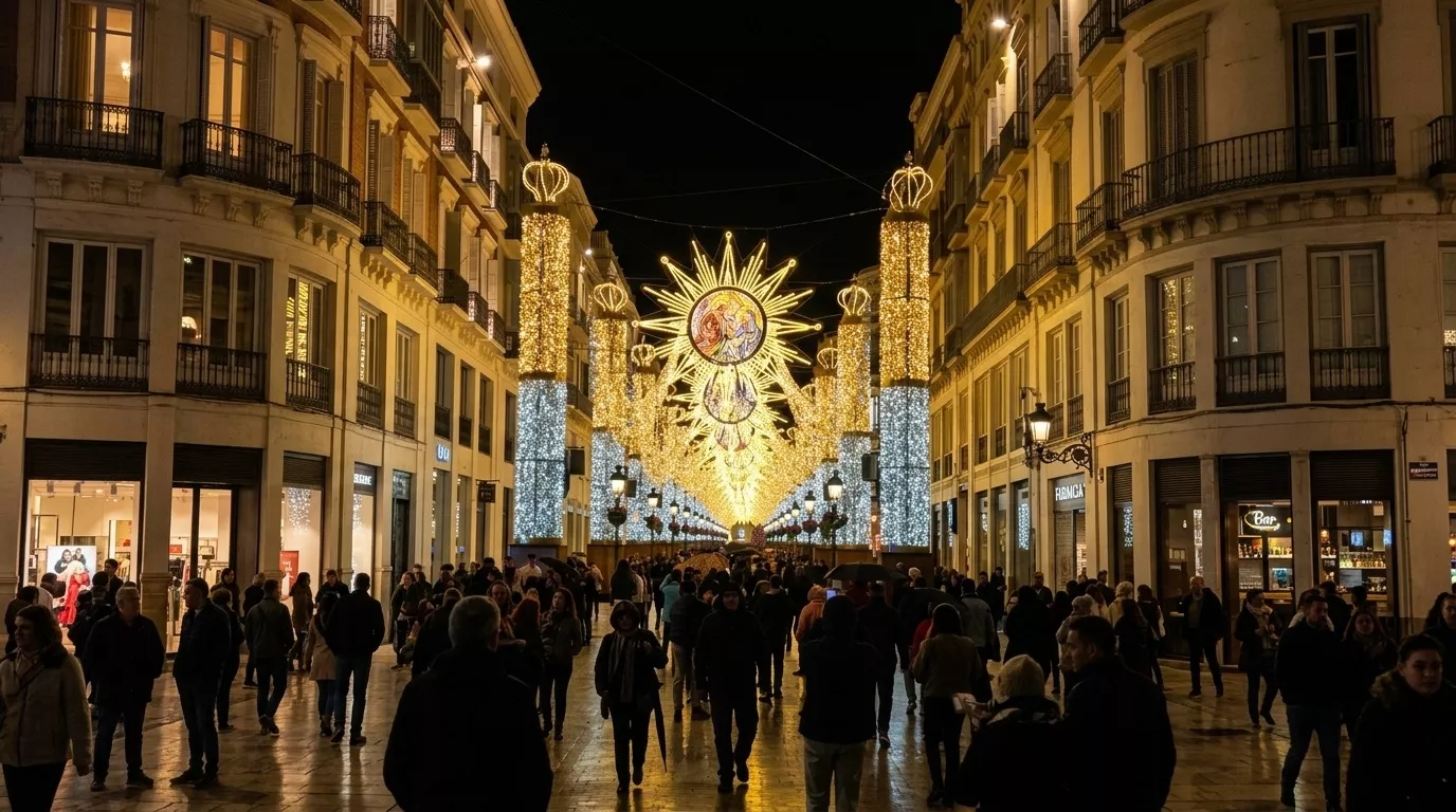 Boze Narodzenie w Maladze i swieta na motocyklucalle larios